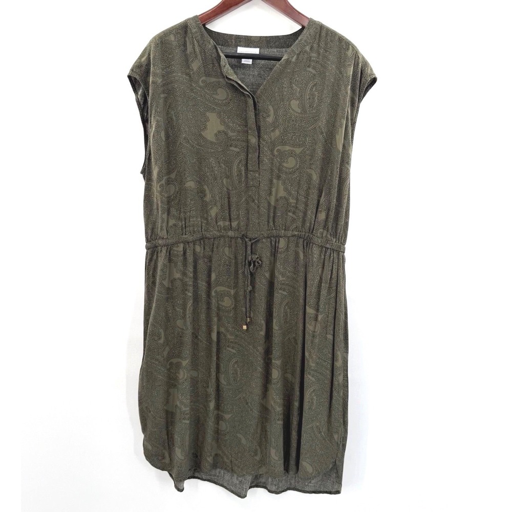 Liz Clairborne Romper-Style Rayon Mini Dress XXL Boho 90s Art Teacher